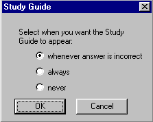 Options - Study Guide Display